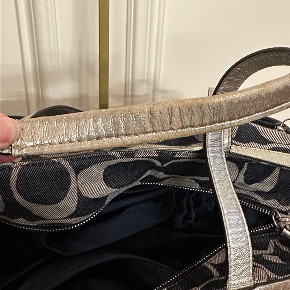 Coach Denim and Silver E1160-F17443 Bag with Shoulder Strap - Picture 10 of 12